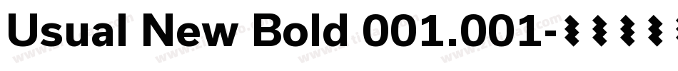Usual New Bold 001.001字体转换